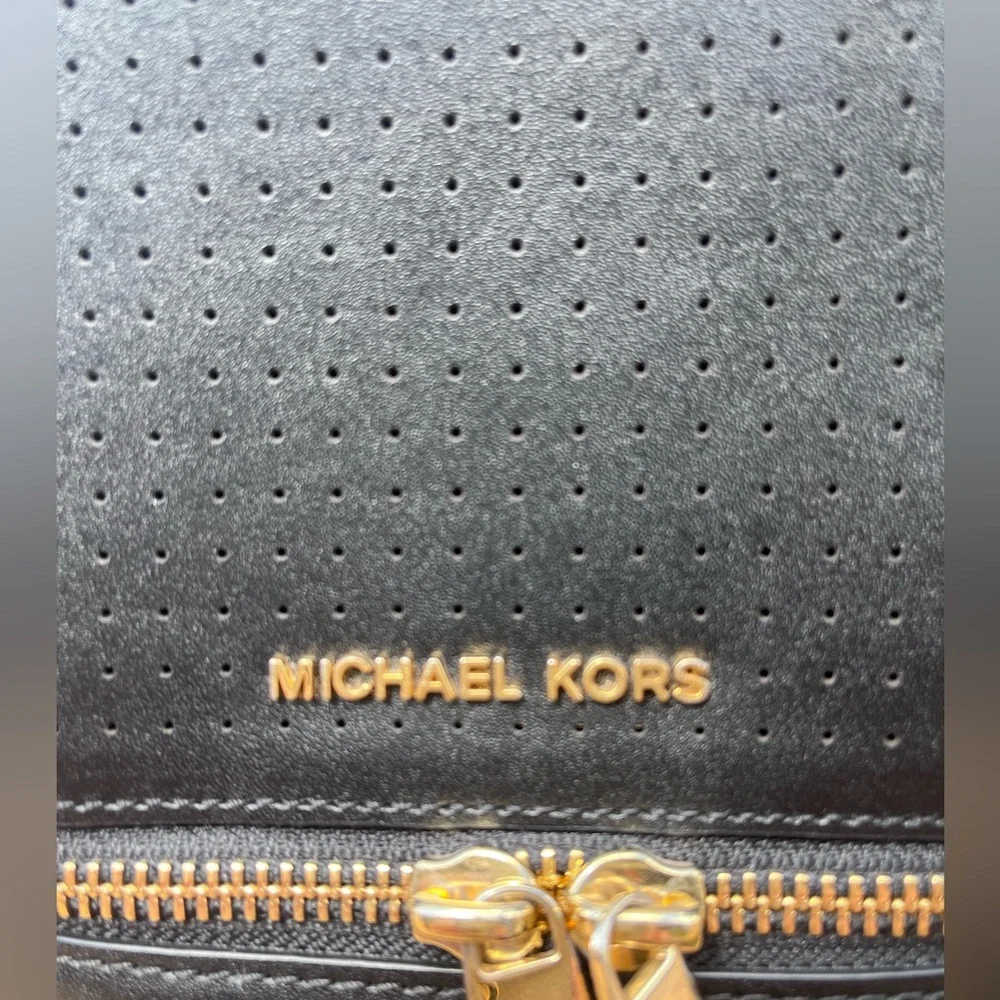 EUC Michael Kors Rhea Mini Black Leather Backpack